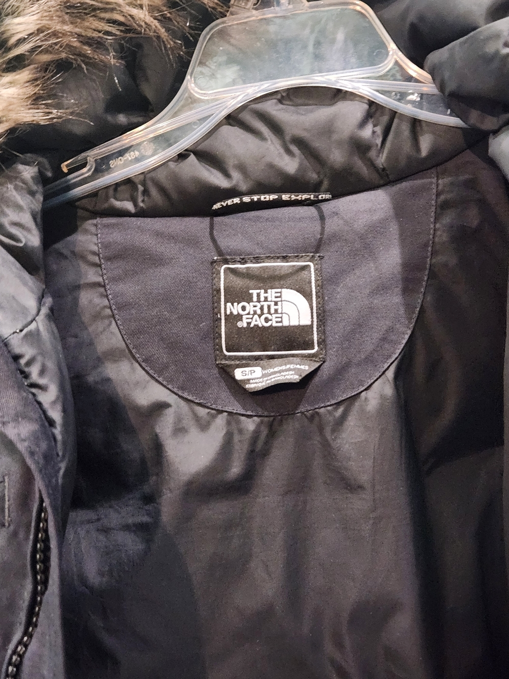The North Face Women's Black Arctic Parka with Faux Fur Hood - Picture 3 of 11